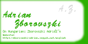 adrian zborovszki business card